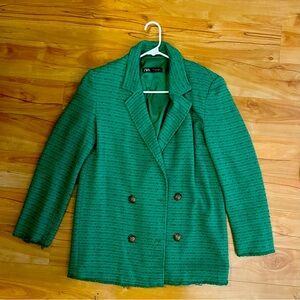 Zara blazer-skort set - green